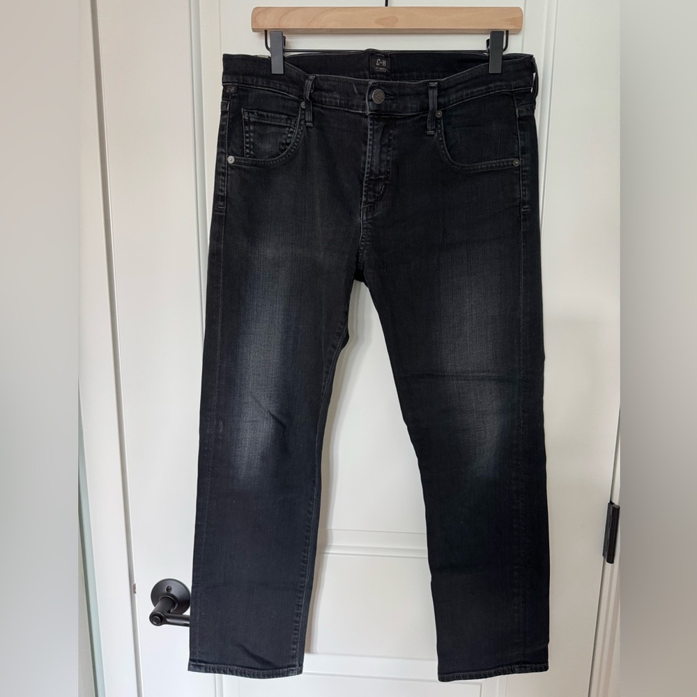 Citizens of Humanity Emerson black straight leg stretch jeans